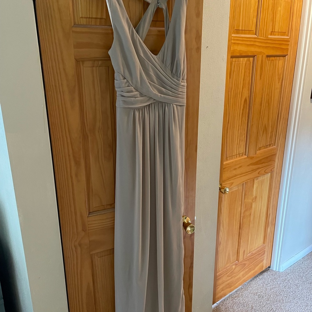 Levkoff brand. Size 14 “champagne”bridesmaid dress